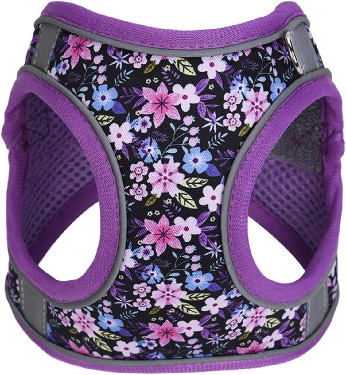 Step In Dog Harness No Pull Flower Adjustable Soft Mesh Padded Reflective Pet Vest Harness And Leash Set For Small Medium Dogs - Image 3