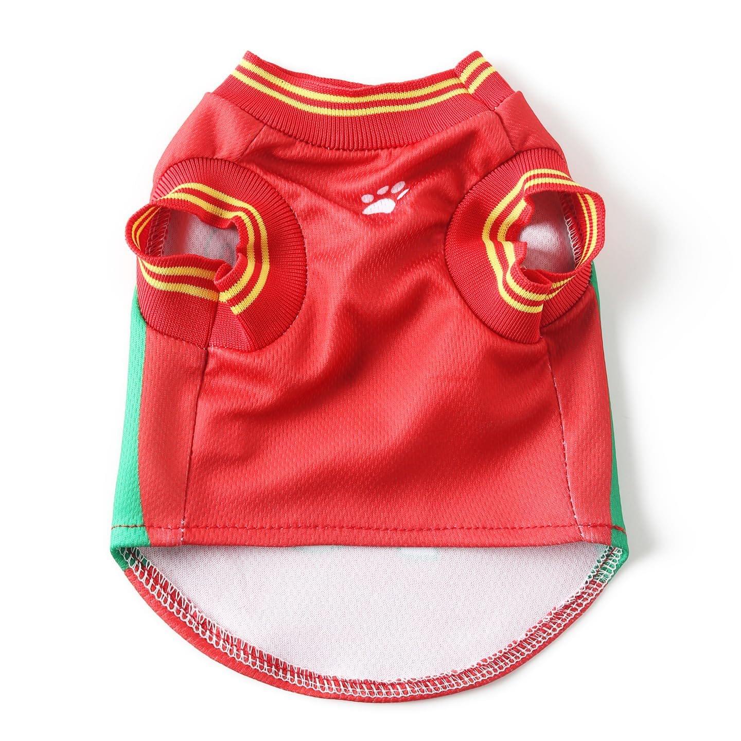 Mexico Pet Dog Jersey Costume, Summer Cooling Mesh Fabric, Soccer Sportswear Team Jersey, Lightweight Football Casual Clothes For Small Dogs - Image 4
